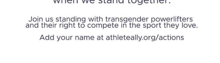 I Stand with Trans Powerlifters